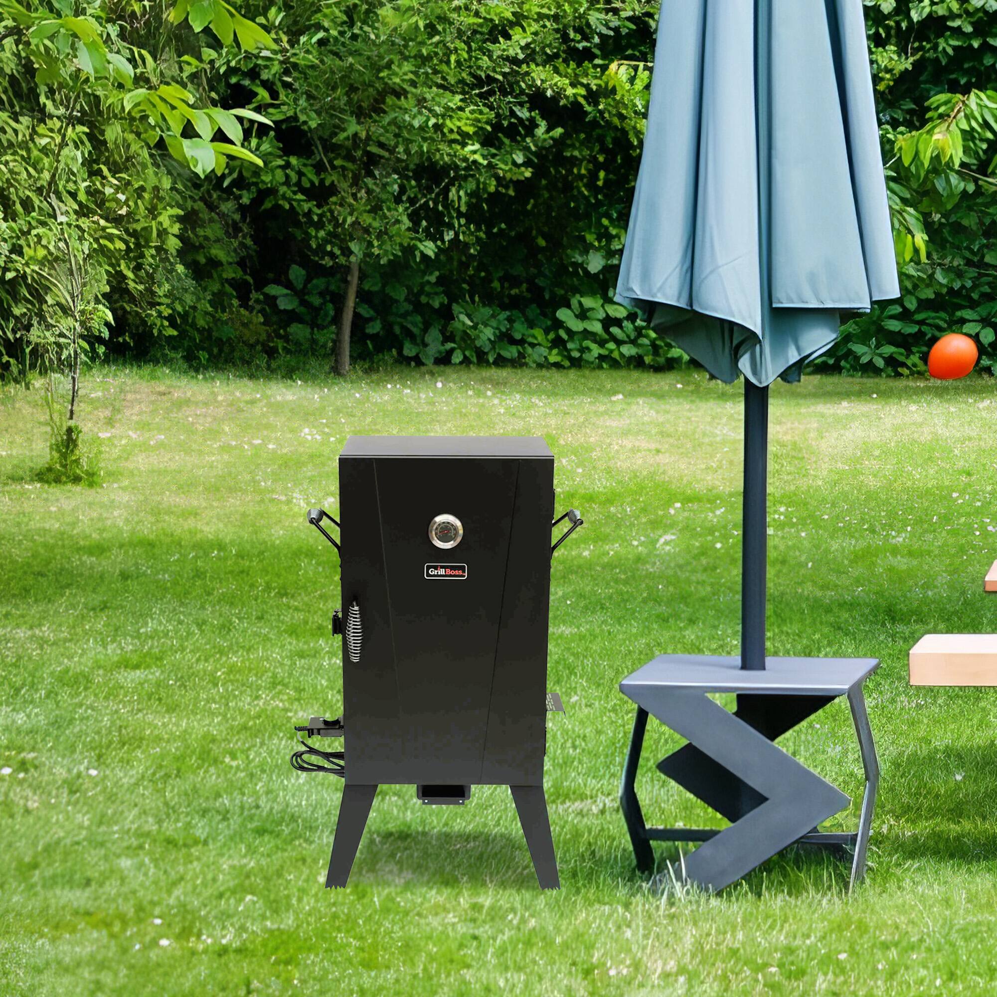 Alt View 3. Grill Boss - Grill Boss 1500 Watt Electric Vertical Smoker with 531 Sq In Cooking Area, Black - Black.