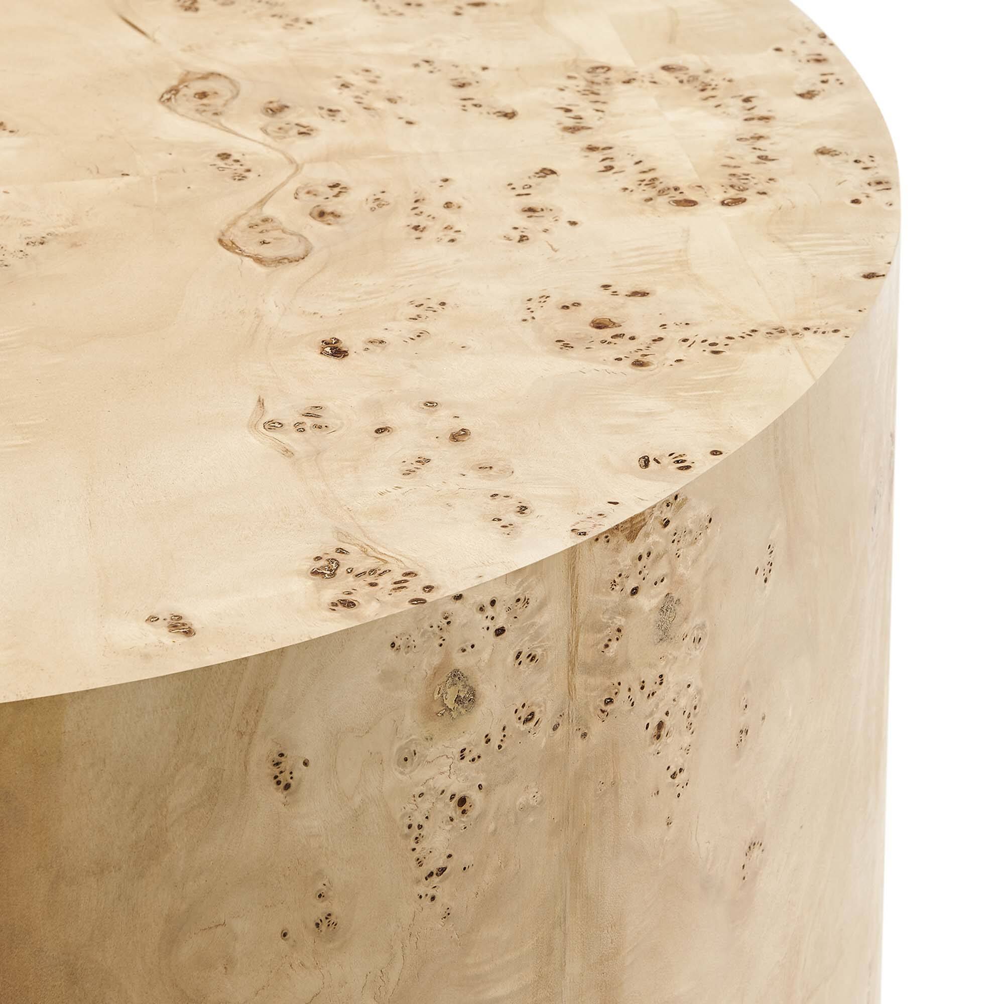 Alt View 5. Modway - Cosmos 35" Round Burl Wood Coffee Table by Modway - Natural Burl.