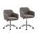 Alt View 11. Linon Home Décor - Carvel Plush Faux Sherpa Height-Adjustable Office Chair - Gray.