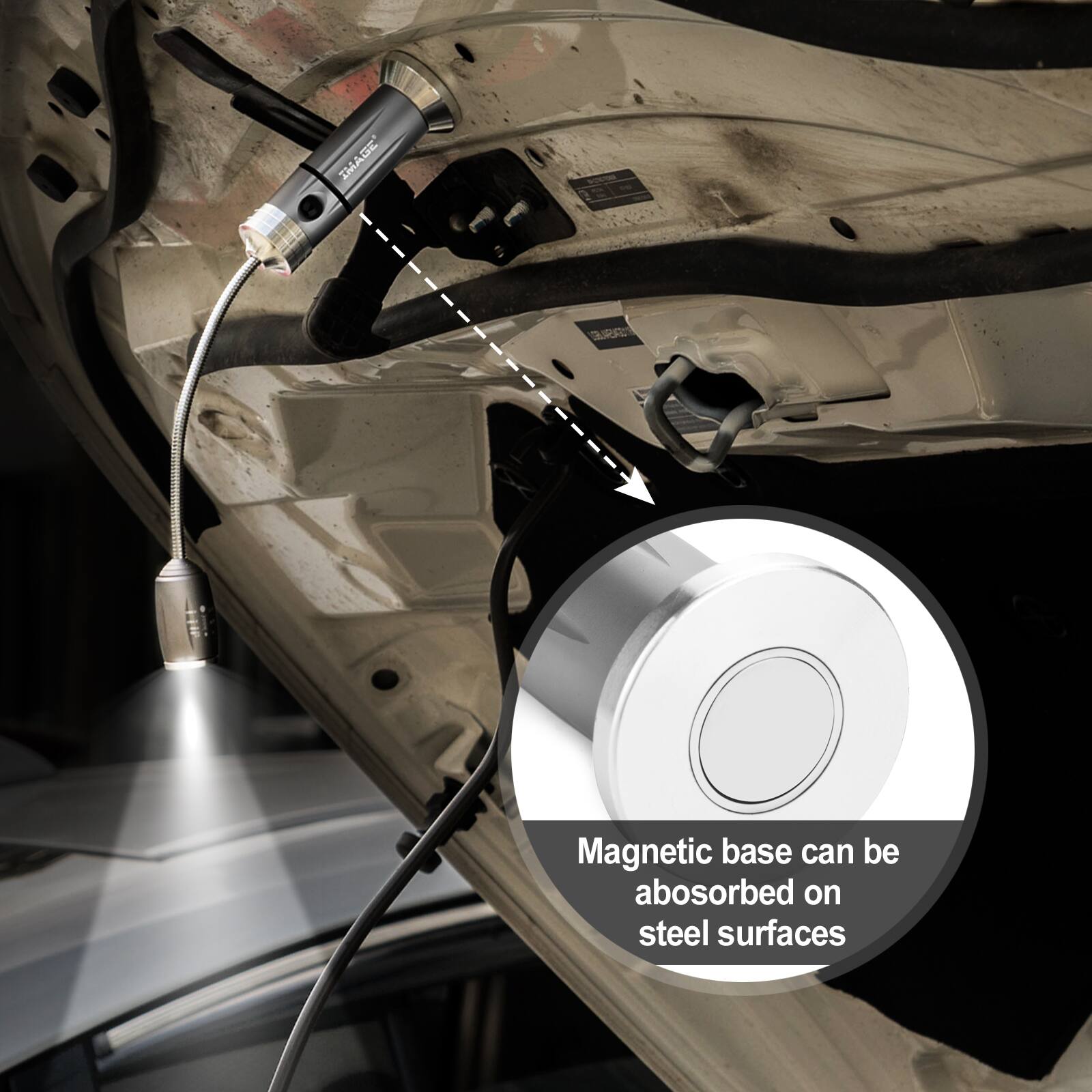IMAGE i IMA RSLE Magnetic base can be absorbed on steel surfaces