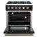 Alt View 2. Forno Appliances - Marco 4.32 Cu. Ft. Freestanding Gas Convection Range with Dual Ring Burner - Black.