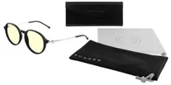 GUNNAR - Loop Computer Glasses with Blue Light Reduction, Amber Lenses - Onyx Mercury - Front_Zoom