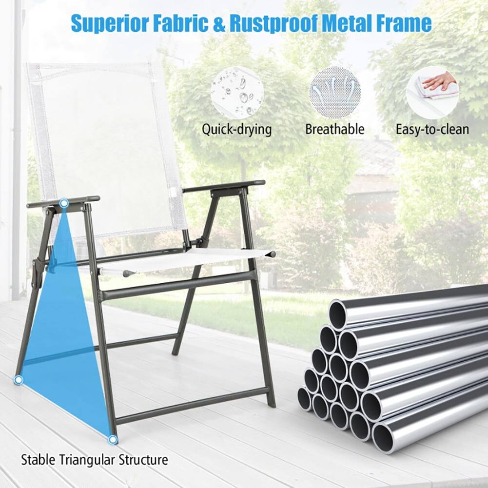 Superior Fabric & Rustproof Metal Frame

- Quick-drying
- Breathable
- Easy-to-clean
- Stable Triangular Structure