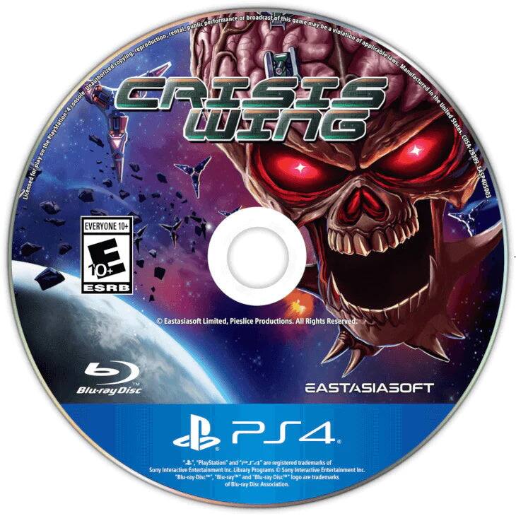 **CRISIS WING**

**EVERYONE 10+**

**ESRB**

**EASTASIA SOFT**

**PS4**

**Blu-ray Disc**

**Licensed for play on PlayStation 4.**

**Unauthorized copying, reproduction, rental, public performance, or broadcast of this game may be a violation of applicable laws. Manufactured in the United States. CUSA 29399.**

**Eastasiasoft Limited, Pieslice Productions. All Rights Reserved.**

**"PlayStation" and "PS4" are registered trademarks of Sony Interactive Entertainment Inc.**

**"Blu-ray Disc" and "Blu-ray" are trademarks of the Blu-ray Disc Association.**

**Library Programs © Sony Interactive Entertainment Inc.**