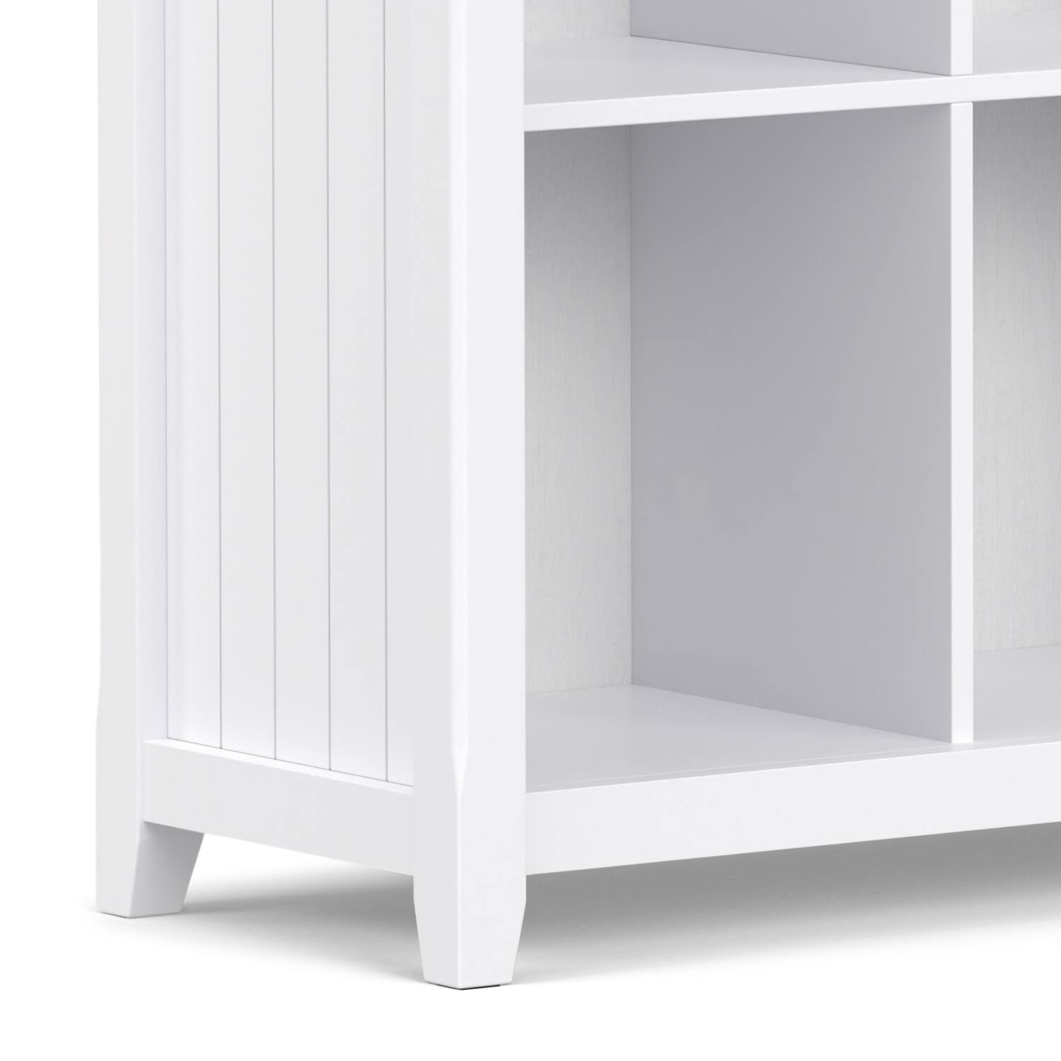 Alt View 6. Simpli Home - Acadian SOLID WOOD 48 inch x 44 inch Transitional 9 Cube Bookcase and Storage Unit in White - White.