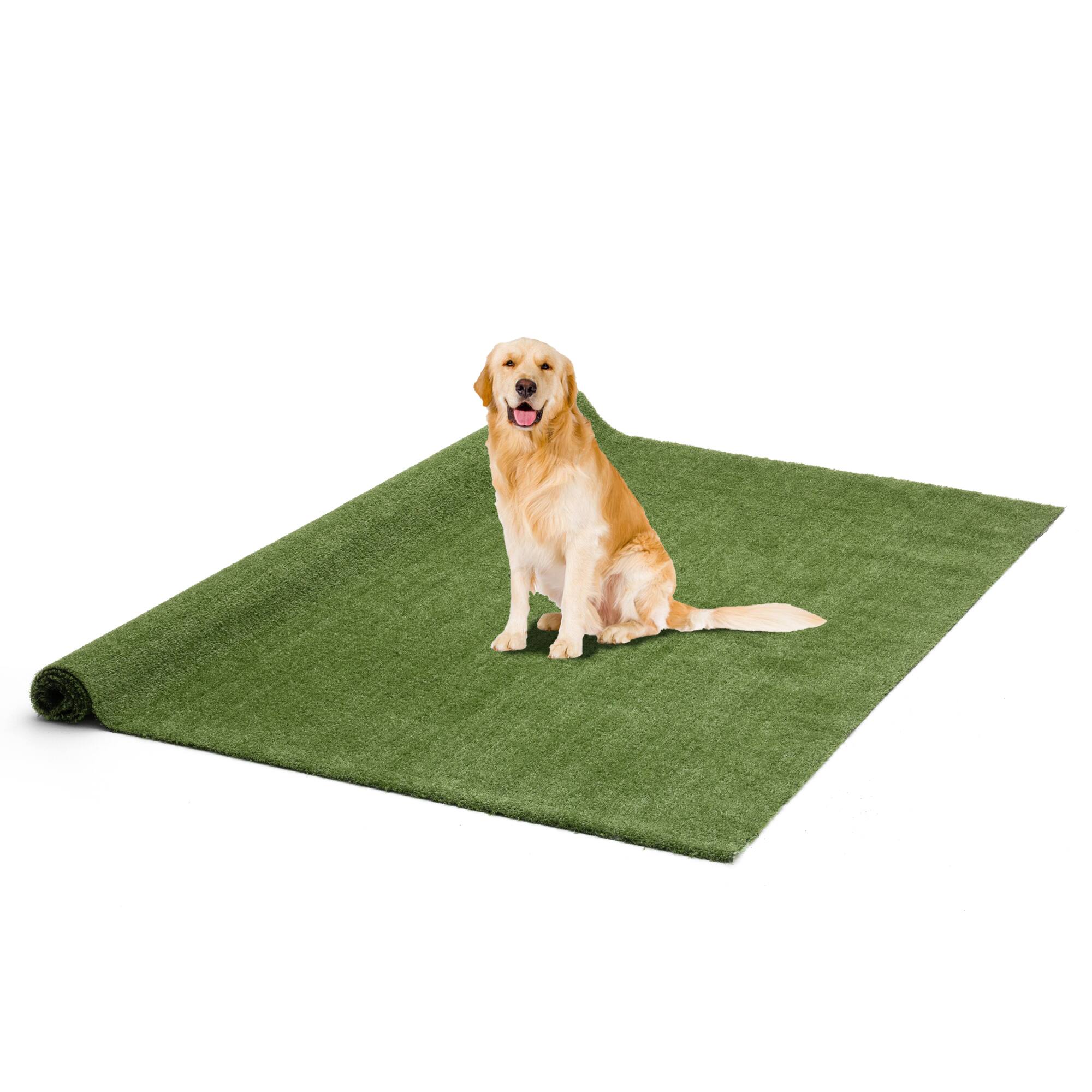 Alt View 2. Famapy - Artificial Grass Rug 10x6.5ft Fake Turf Lawn Carpet with 1" Pile Height for Indoor Outdoor Balcony Patio Garden Pets - Green.