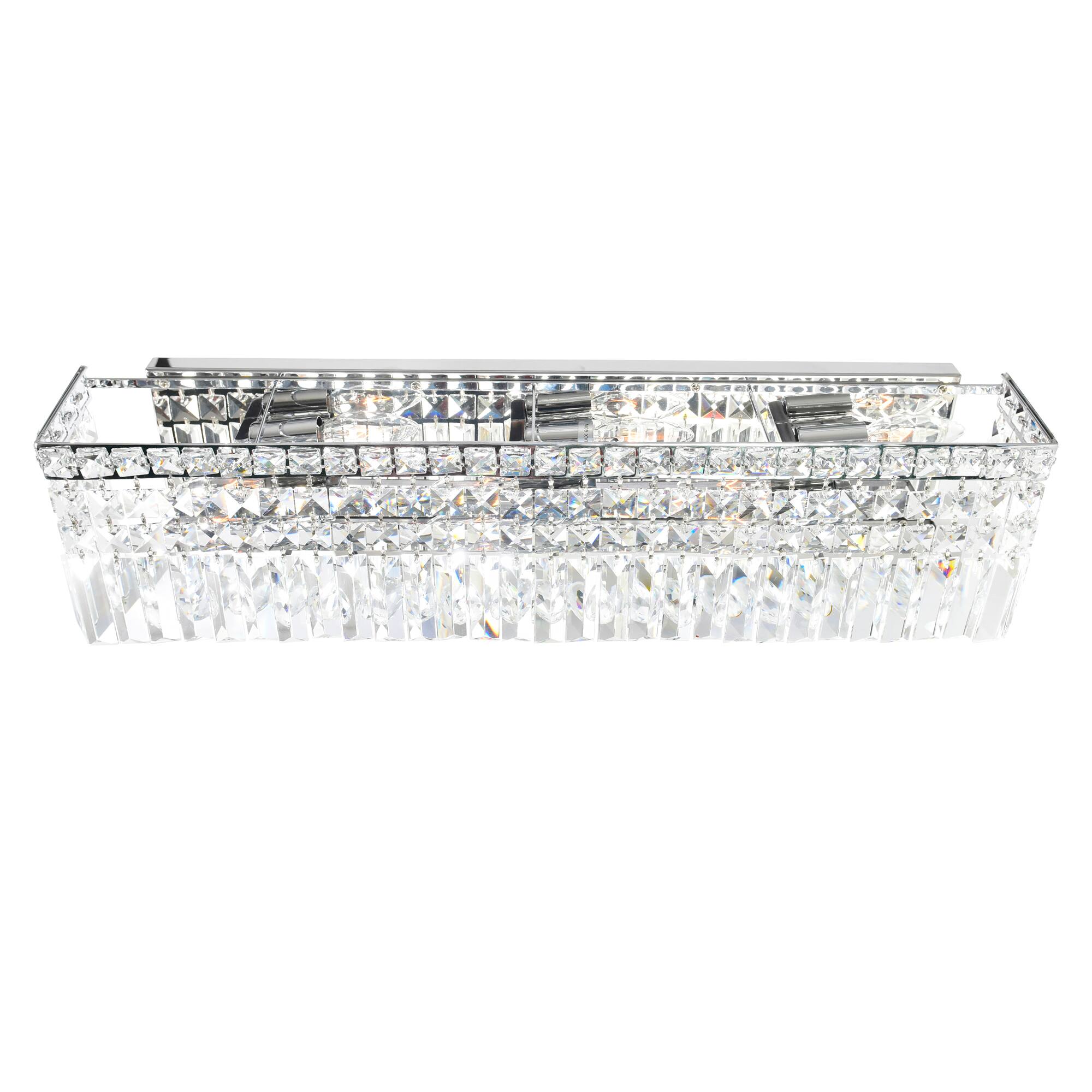 Left. CWI Lighting - Colosseum 6 Light Vanity Light With Chrome Finish - Chrome.