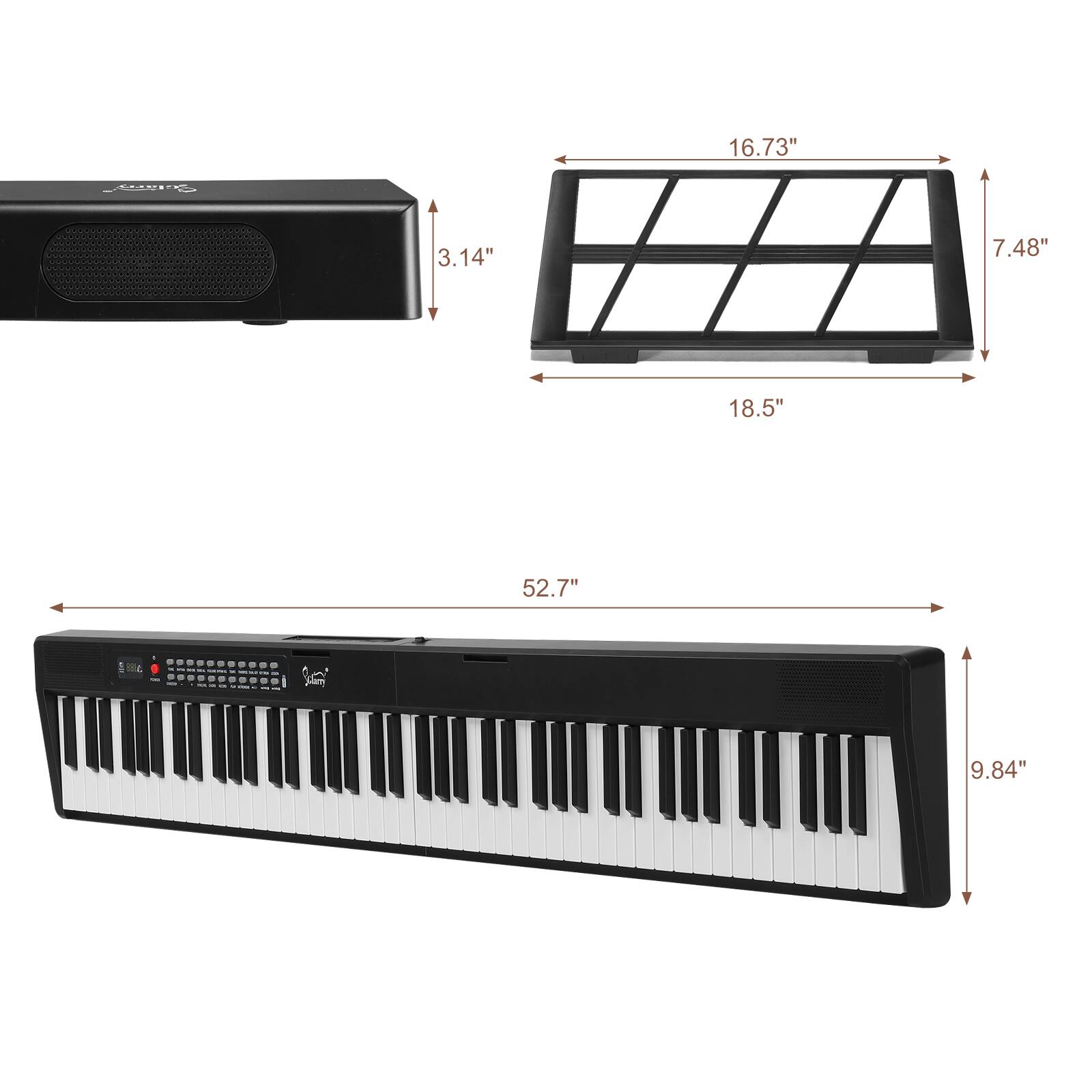 Winado 88 Key Foldable Electronic Keyboard Piano Set, Semi
