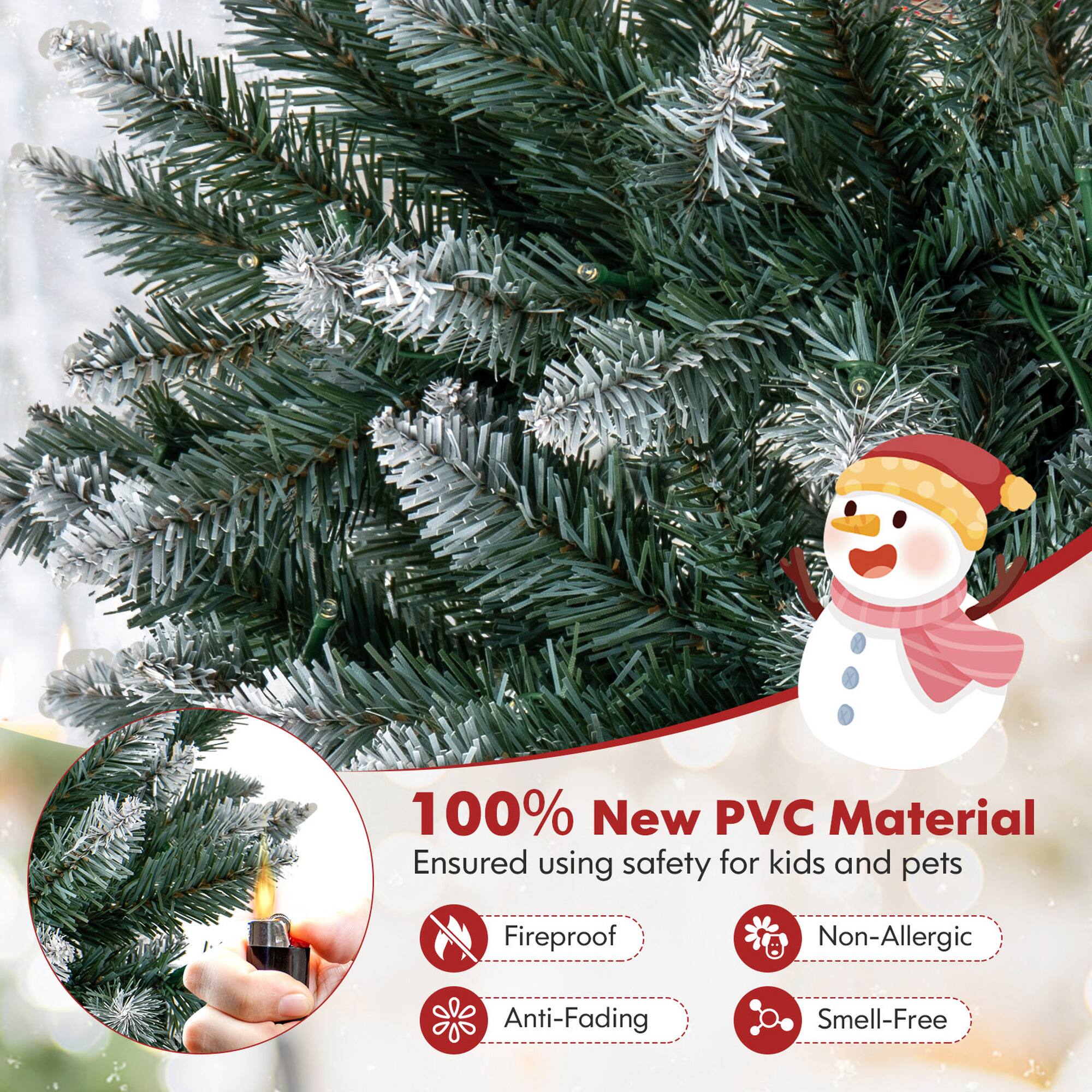 100% New PVC Material  
Ensured using safety for kids and pets  

- Fireproof  
- Anti-Fading  
- Non-Allergic  
- Smell-Free