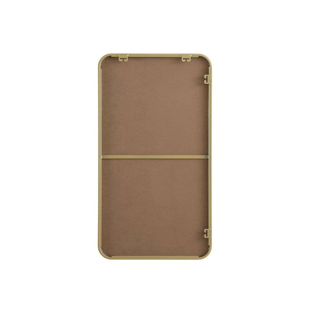 Angle. Elegant Decor - Contour Metal Rectangle Mirror 20x36 in Brass - Brass.