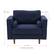 Alt View 13. CorLiving - Mulberry Fabric Upholstered Modern Accent Chair - Navy Blue.