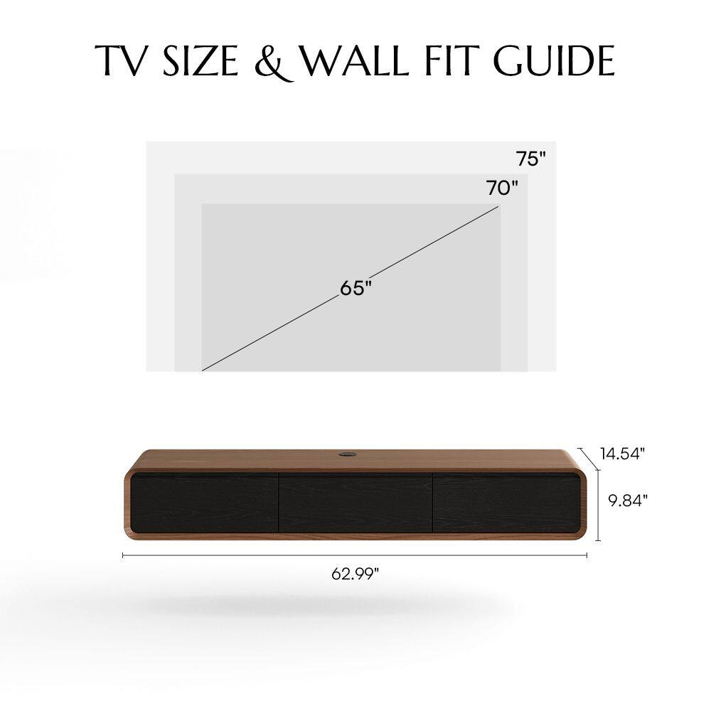 TV SIZE & WALL FIT GUIDE

75"  
70"  
65"  

14.54"  
9.84"  
62.99"