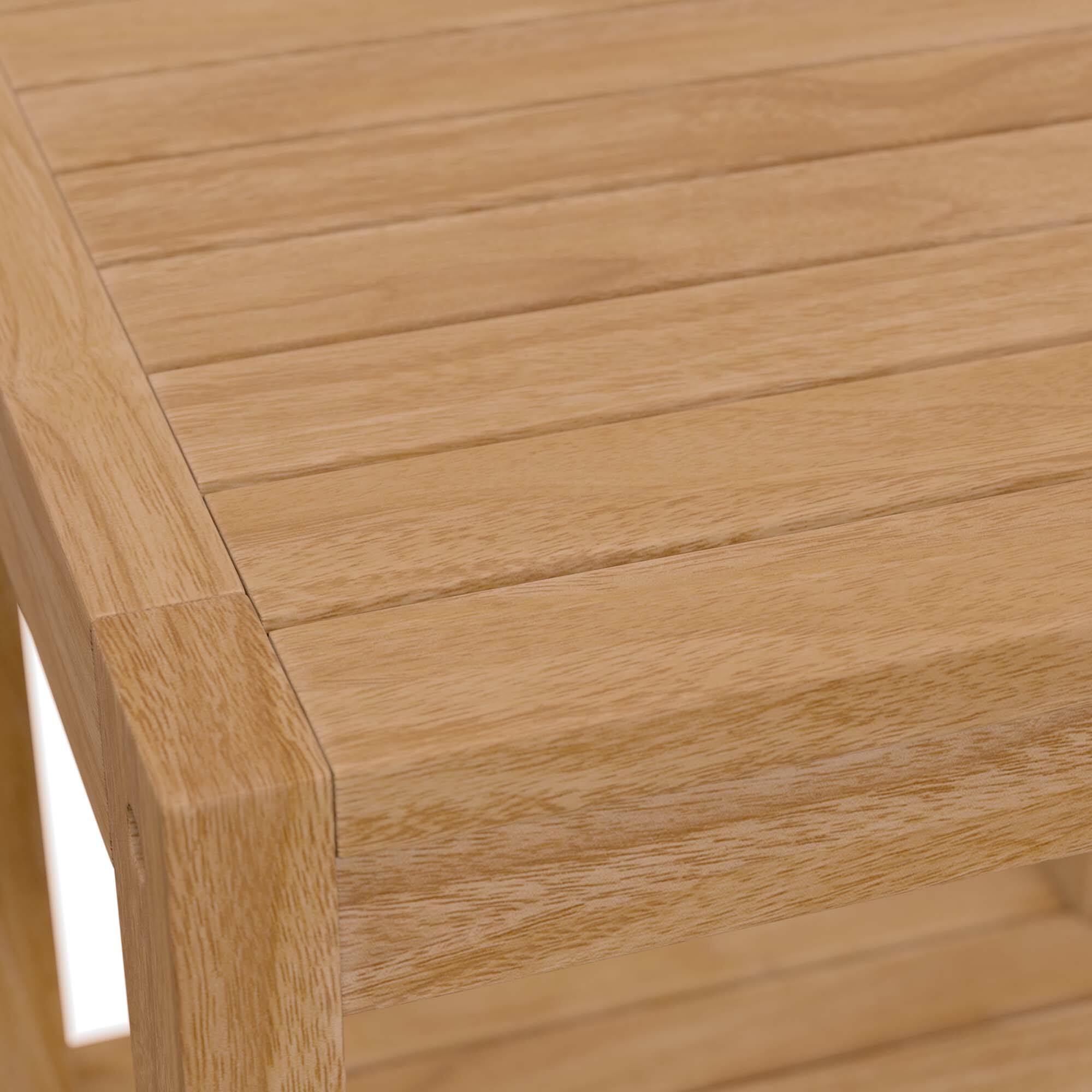 Alt View 4. Modway - Carlsbad Teak Wood Outdoor Patio Side Table by Modway - Natural.
