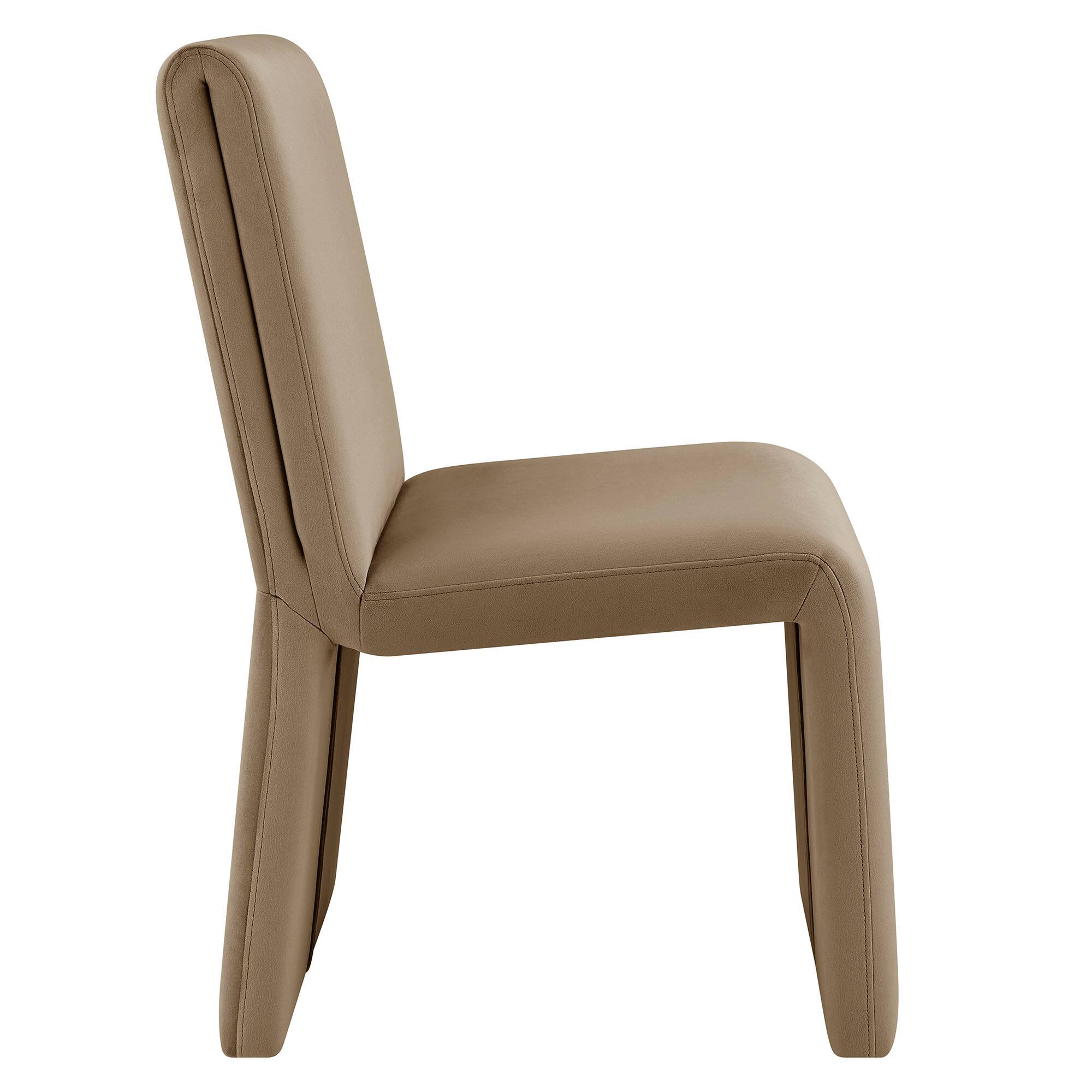 Back. Modway - Emory Upholstered Performance Velvet Dining Side Chair by Modway - Brown.