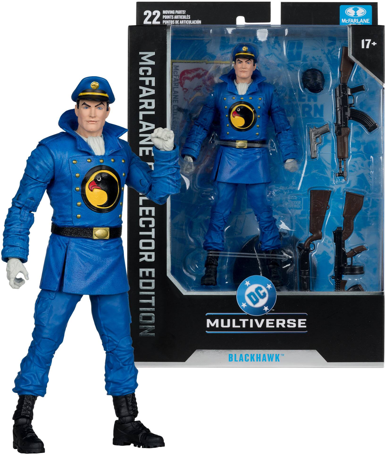 MOVING PARTS 22 POINTS ARTICULATIONS McFARLANE 17+ McFARLANE READER EDITION DC MULTIVERSE BLACKHAWK
