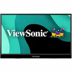 Front. ViewSonic - VX1655-4K 15.6" IPS LED UHD Portable Monitor (USB-C, Mini HDMI) - Black.