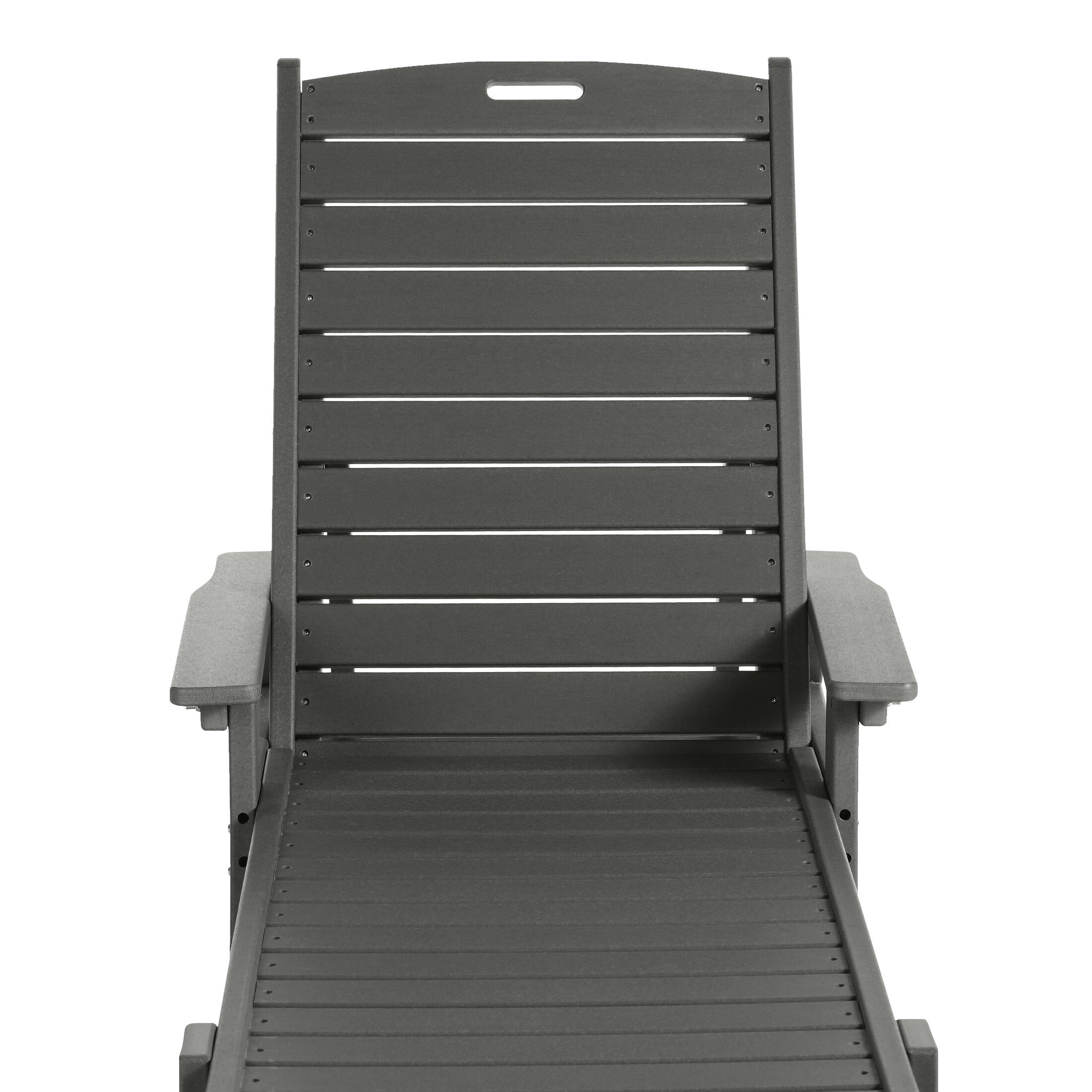 Alt View 2. WestinTrends - WestinTrends Malibu Poly Reclining Chaise Lounge - Gray.