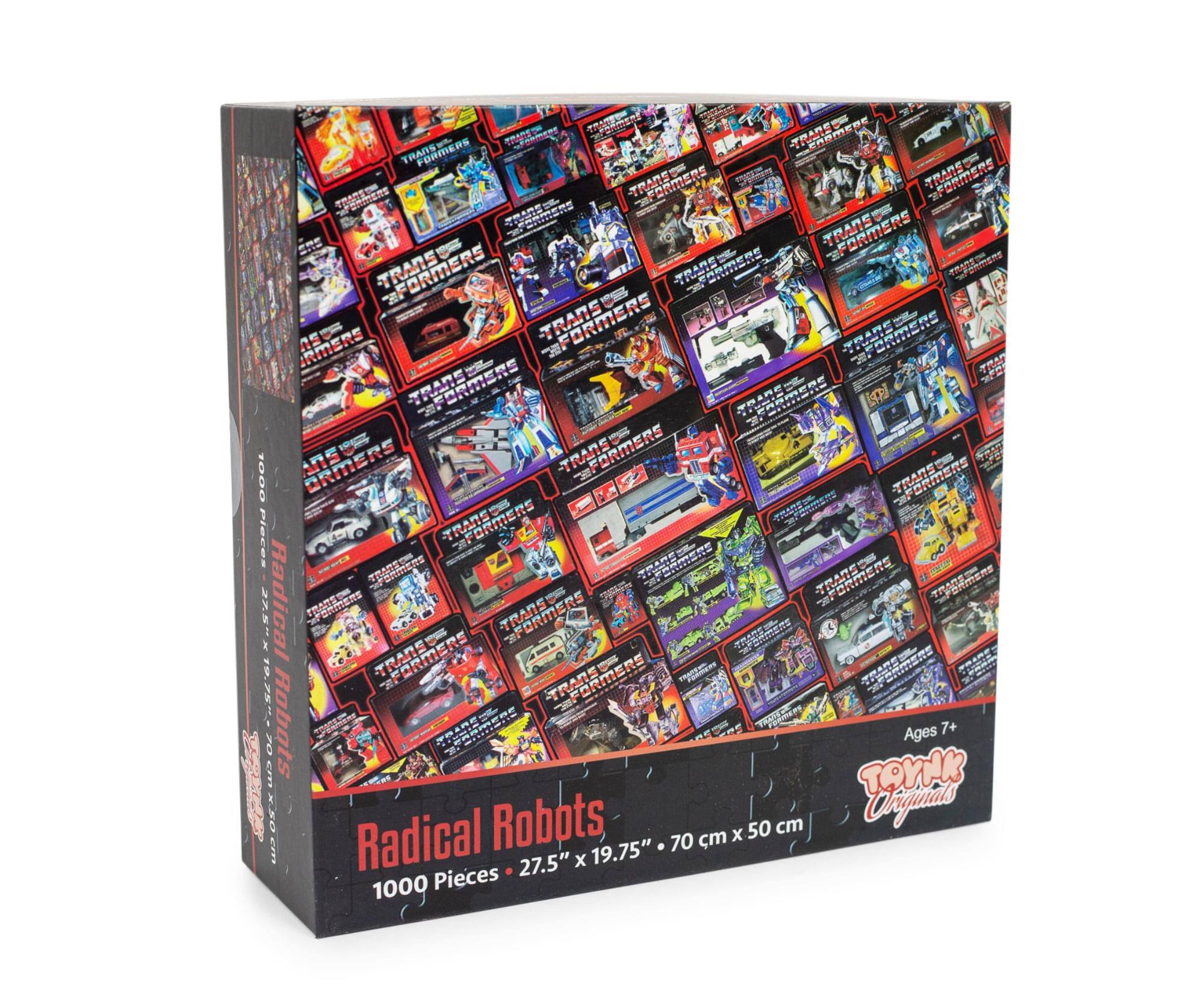 Radical Robots  
1000 Pieces - 27.5" x 19.75" (70 cm x 50 cm)  
Ages 7+  

Transformers  
Originals  

Radical Robots  
1000 Pieces - 27.5" x 19.75" (70 cm x 50 cm)