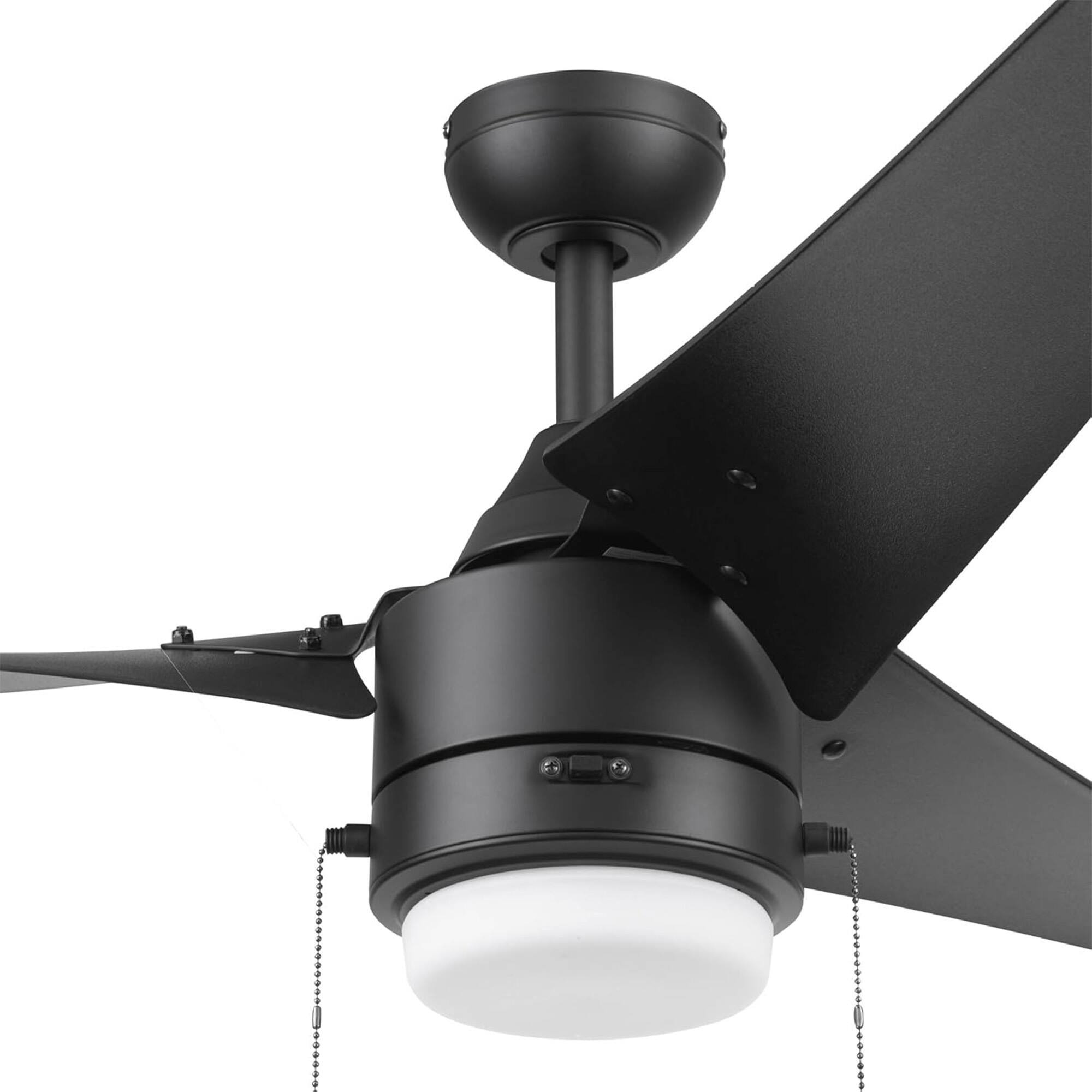 Alt View 8. Prominence Home - Prominence Home Teo 56 Inch Outdoor LED Ceiling Fan With Light, Matte Black - Matte Black.