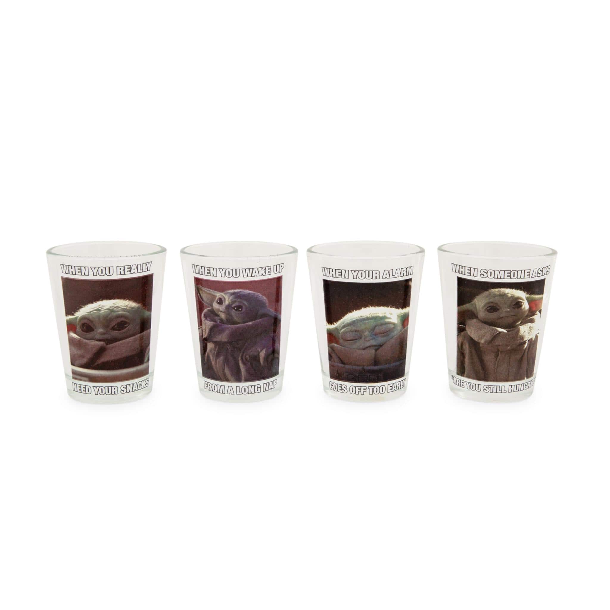 Silver Buffalo - Star Wars: The Mandalorian Grogu Memes 1.5-Ounce Mini Shot Glasses | Set of 4 - Green price history on PriceWatchPro