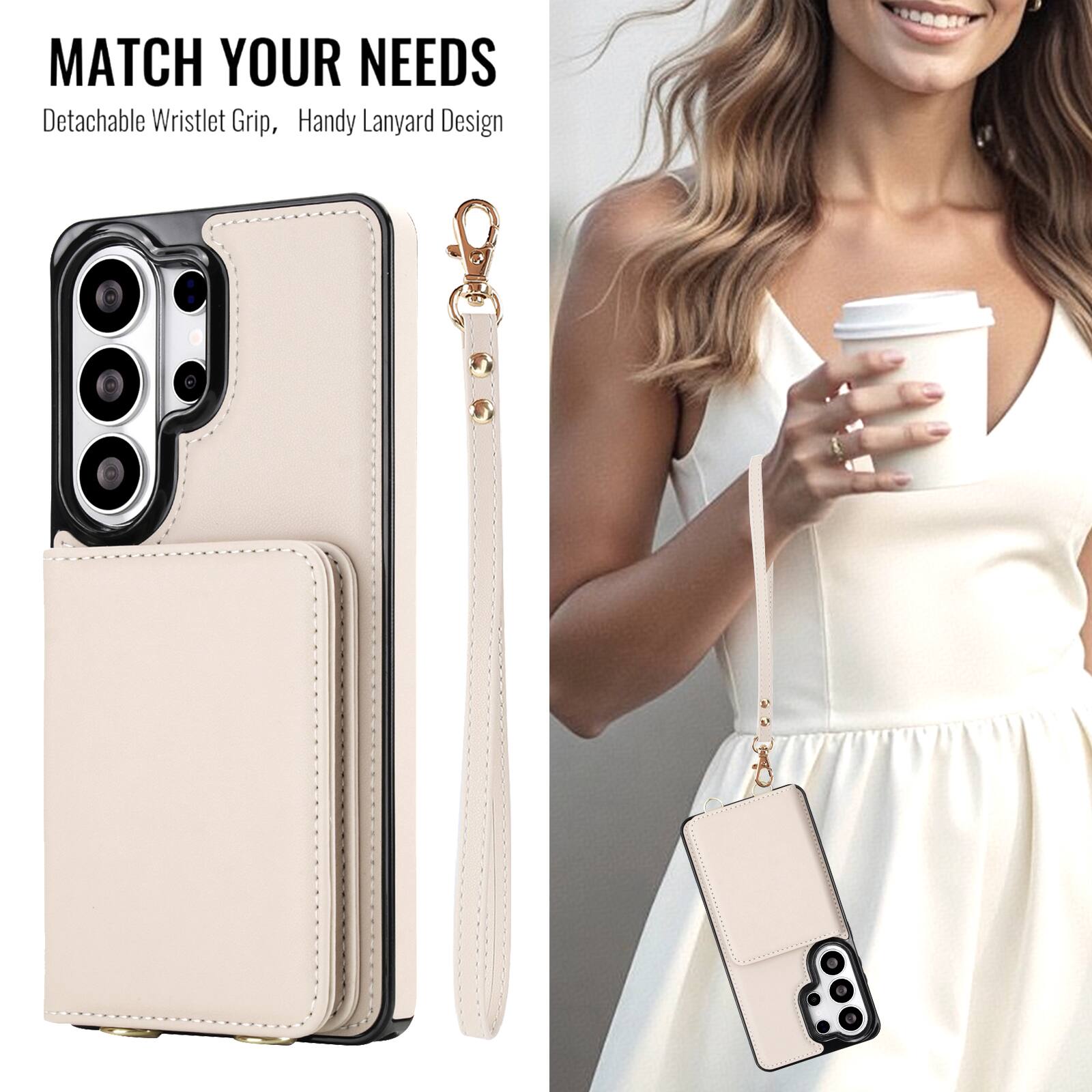 MATCH YOUR NEEDS  
Detachable Wristlet Grip, Handy Lanyard Design