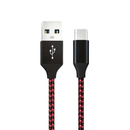 Front. Home Collection - Heavy Duty USB Type-C Charging Cable for Samsung, Android, and LG Phones.