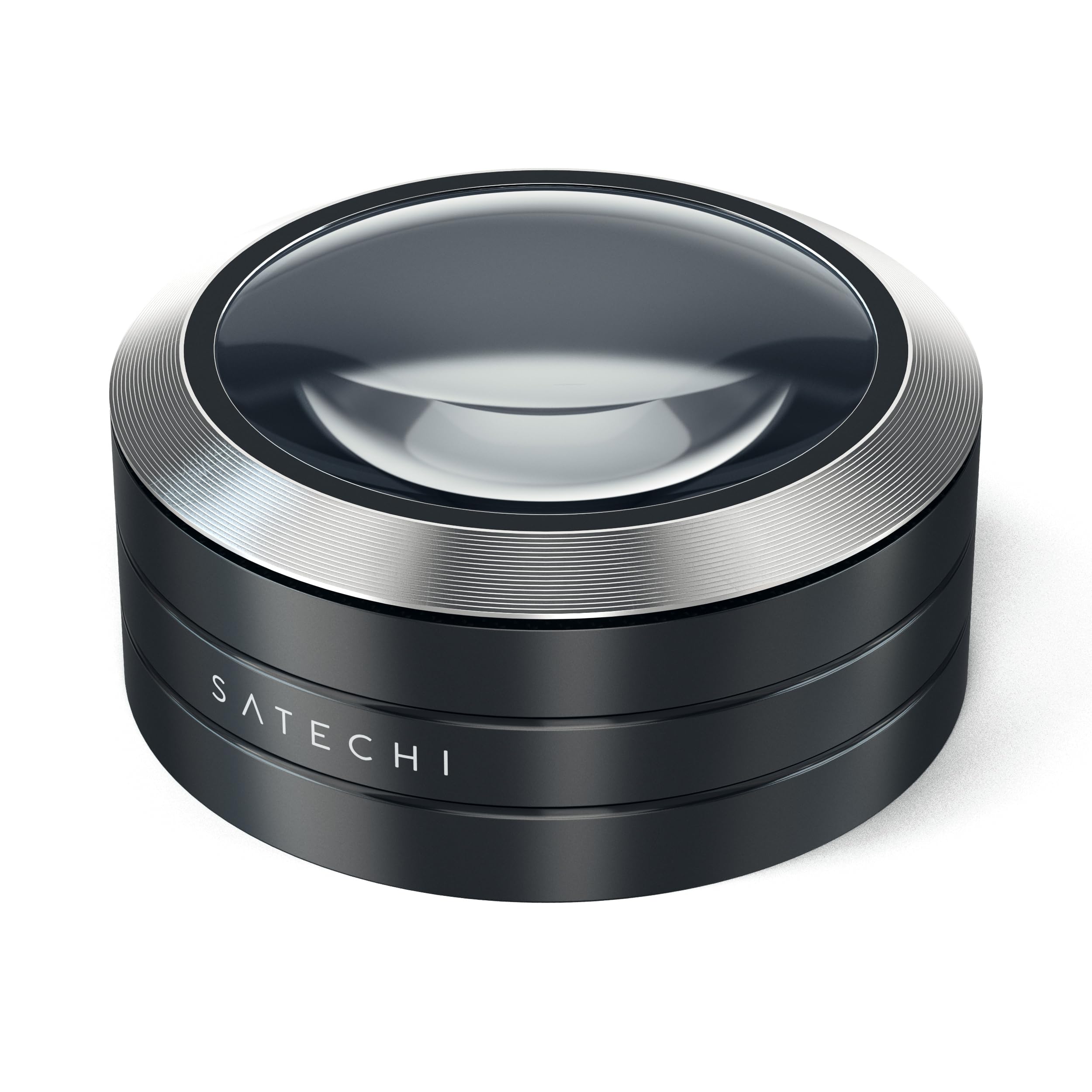 Front. Satechi - ReadMate LED Desktop Magnifier - Black.