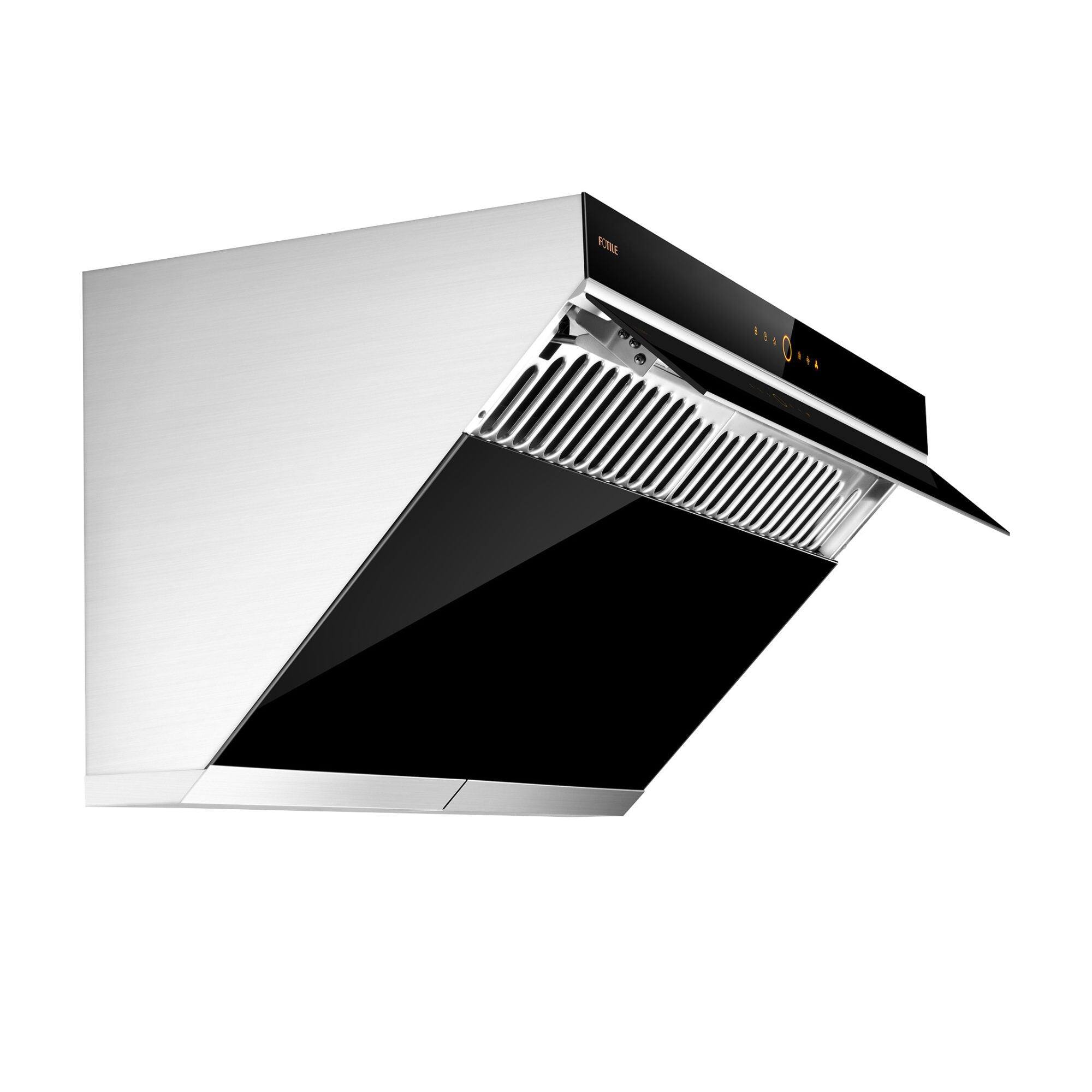 Alt View 1. FOTILE - FOTILE 36" 1000CFM Under Cabinet|Wall Mount Range Hood in Black Tempered Glass - Black.