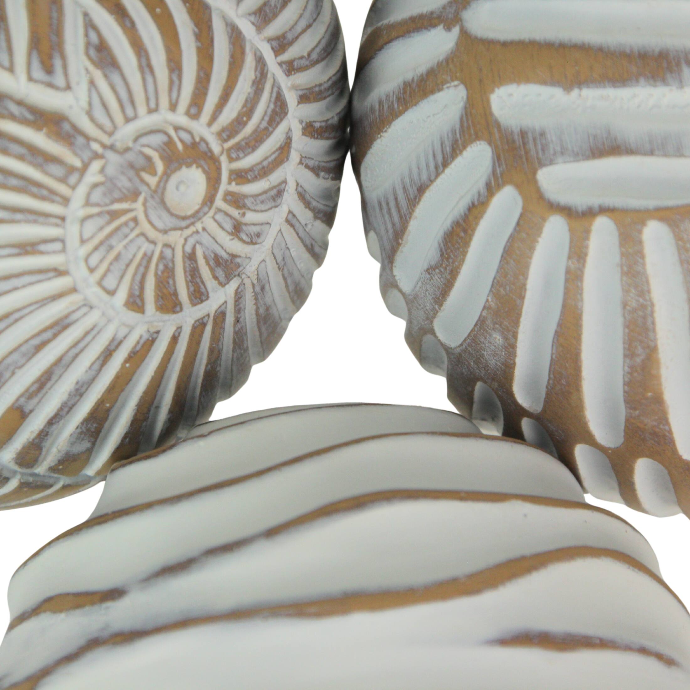 Alt View 2. Mayrich Company - Set of 6 Whitewashed Resin Decorative Art Orb Spheres, 3 Inches in Diameter - White.