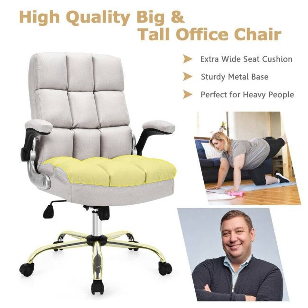 High Quality Big & Tall Office Chair  
Extra Wide Seat Cushion  
Sturdy Metal Base  
Perfect for Heavy People