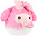 Left. Jazwares - Squishmallows - 50th Anniversary My Melody with Floral Hood – 8" Plush.
