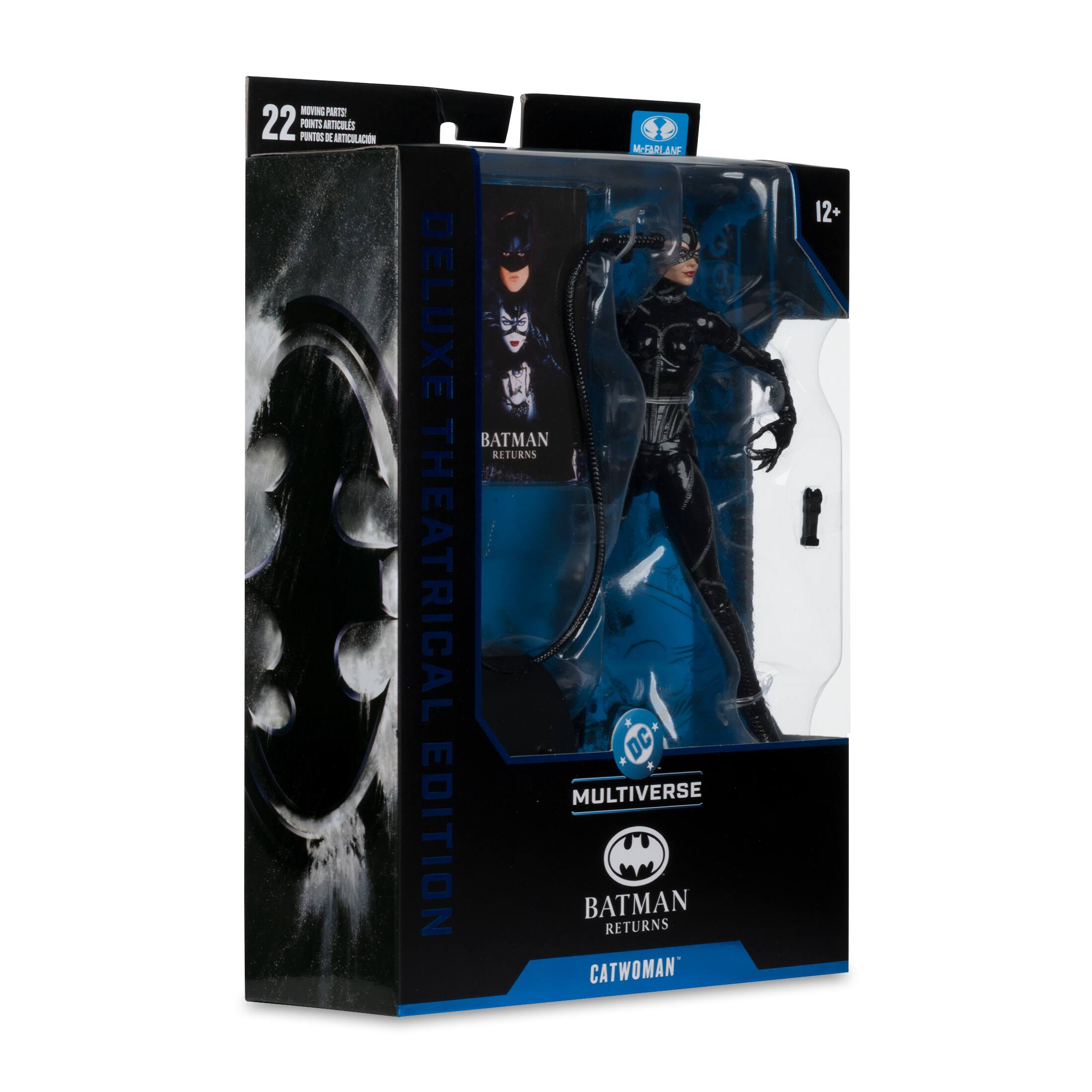DELUXE THEATRICAL EDITION

MOVING PARTS!  
22 POINTS DE ARTICULACIÓN  
22 PUNTOS DE ARTICULACIÓN

BATMAN RETURNS

MULTIVERSE

BATMAN RETURNS  
CATWOMAN

McFARLANE

12+