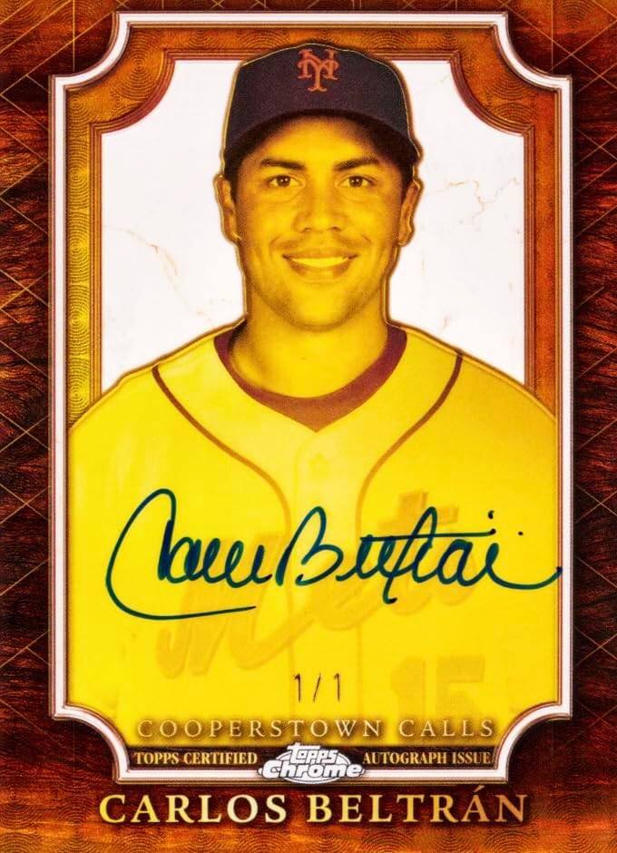 Ceulantai WON 1/1 COOPERSTOWN CALLS TOPPS CERTIFIED AUTOGRAPH ISSUE Chrome CARLOS BELTRÁN