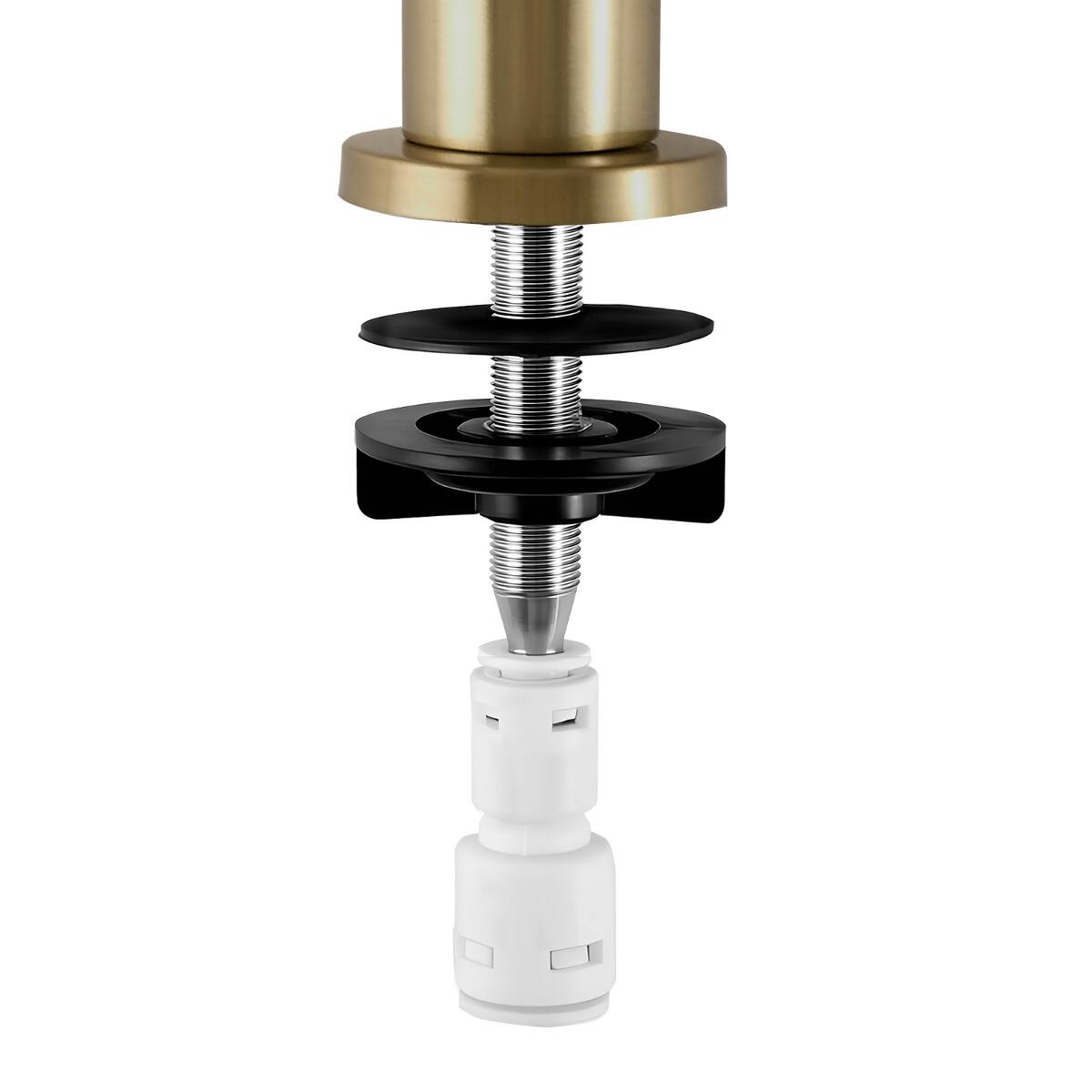 Alt View 4. Ropilly - Ropilly Lead Free Water Purifier Faucet, Brushed Gold Filtered Water Faucet with Swivel Gooseneck - Gold.