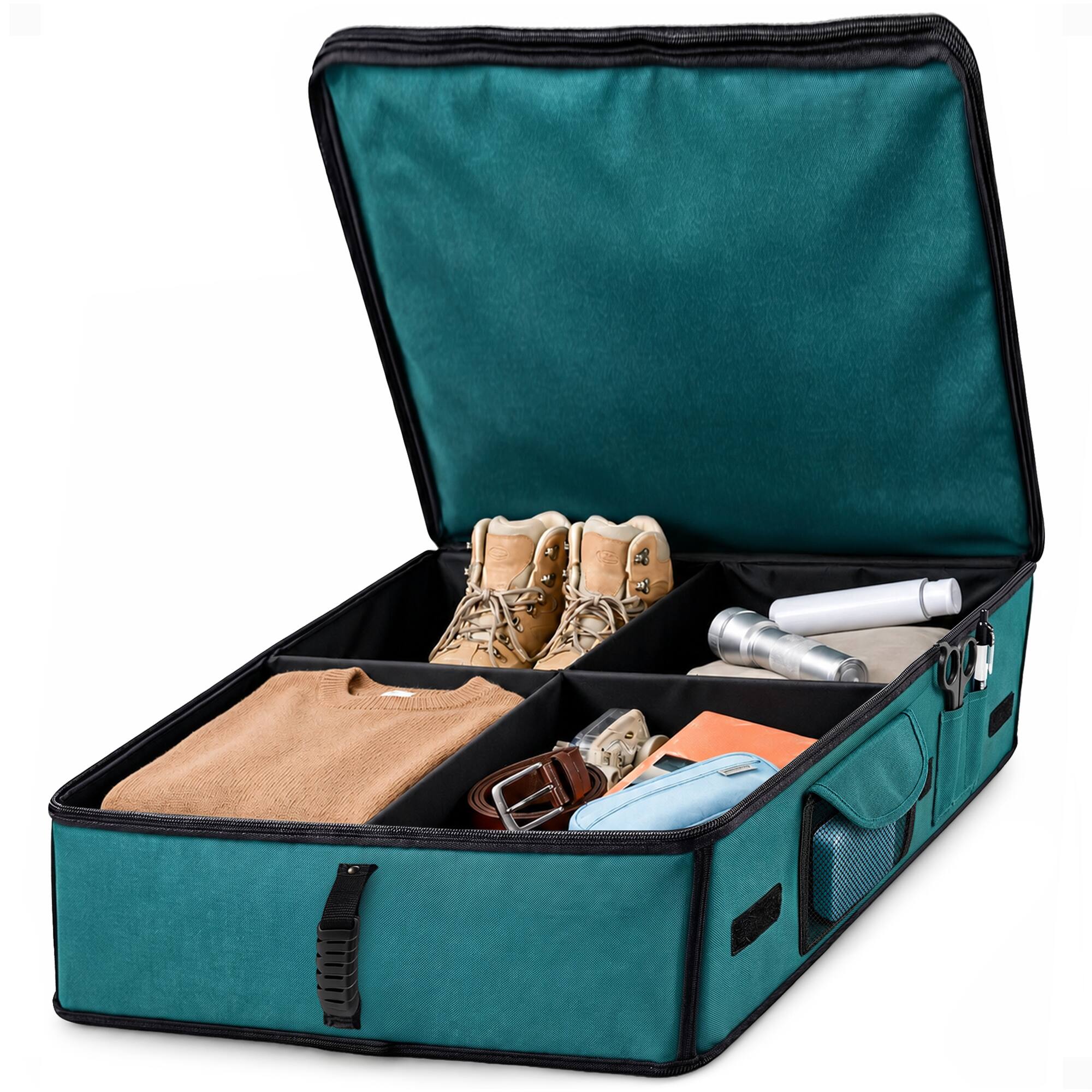 Alt View 6. Disc-O-Bed - Disc-O-Bed Footlocker, Expandable Under Cot Storage for Camping Gear, Green - Green.