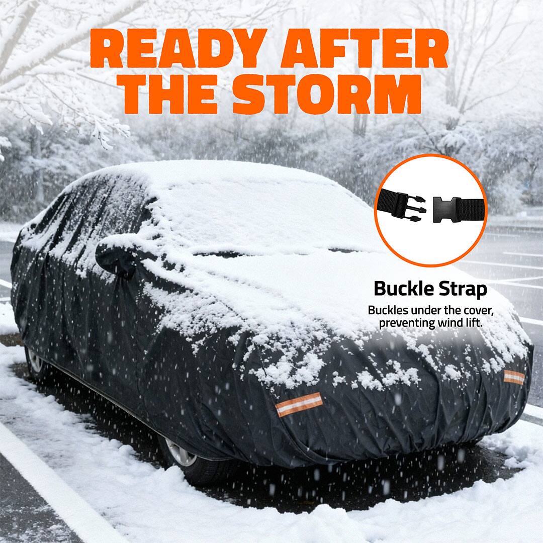 READY AFTER THE STORM

Buckle Strap
Buckles under the cover, preventing wind lift.