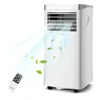 Costway 6450 BTU Portable Air Conditioner Cools up to 350 sq.ft 3-in-1 Air Cooler with Remote Control - White - Front_Zoom