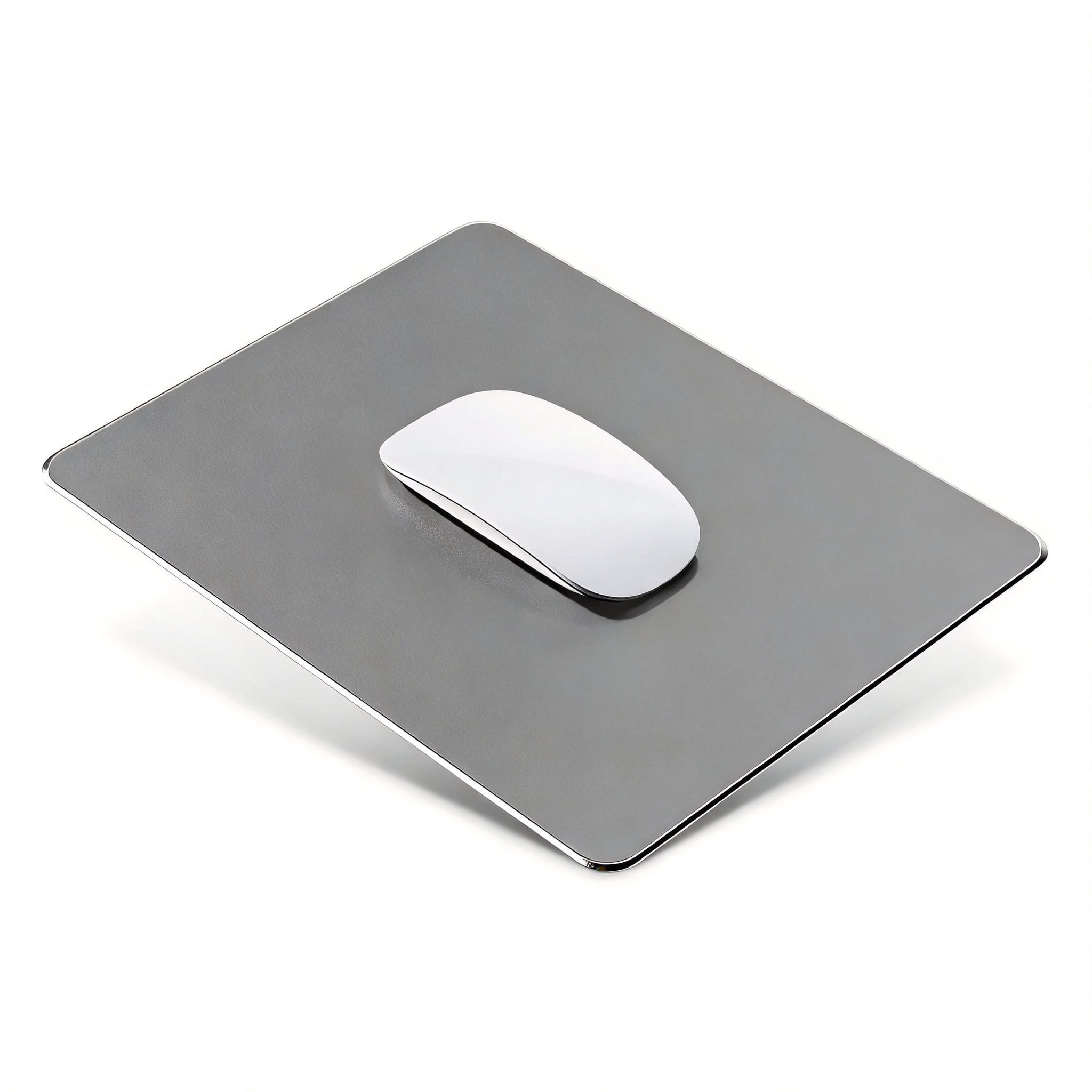 Frangdom - Metal Aluminum Mouse Pad Double Sided Waterproof Gaming Office - Gray 9.1L x 7.1W inches