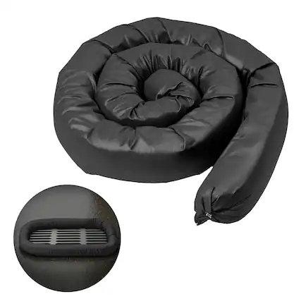 Front. VEVOR - Sediment Filter Sock, Dia. 5 in x 10 ft L Coverage, Erosion Control Socks with Polypropylene Filler, Flexible - Black.