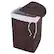 Alt View 19. Costway - Corner Bamboo Hamper Laundry Basket Washing Cloth Bin Storage Bag Lid Brown - Brown.