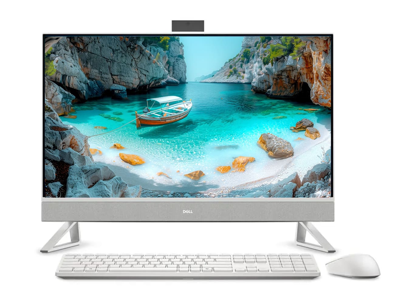 Alt View 1. Dell - Dell 27 All-in-One (Core 7 150U, 32GB, 1TB PCIe SSD, 27 Touch FHD (1920x1080), GeForce MX570 A, Win 11 Home) - White.