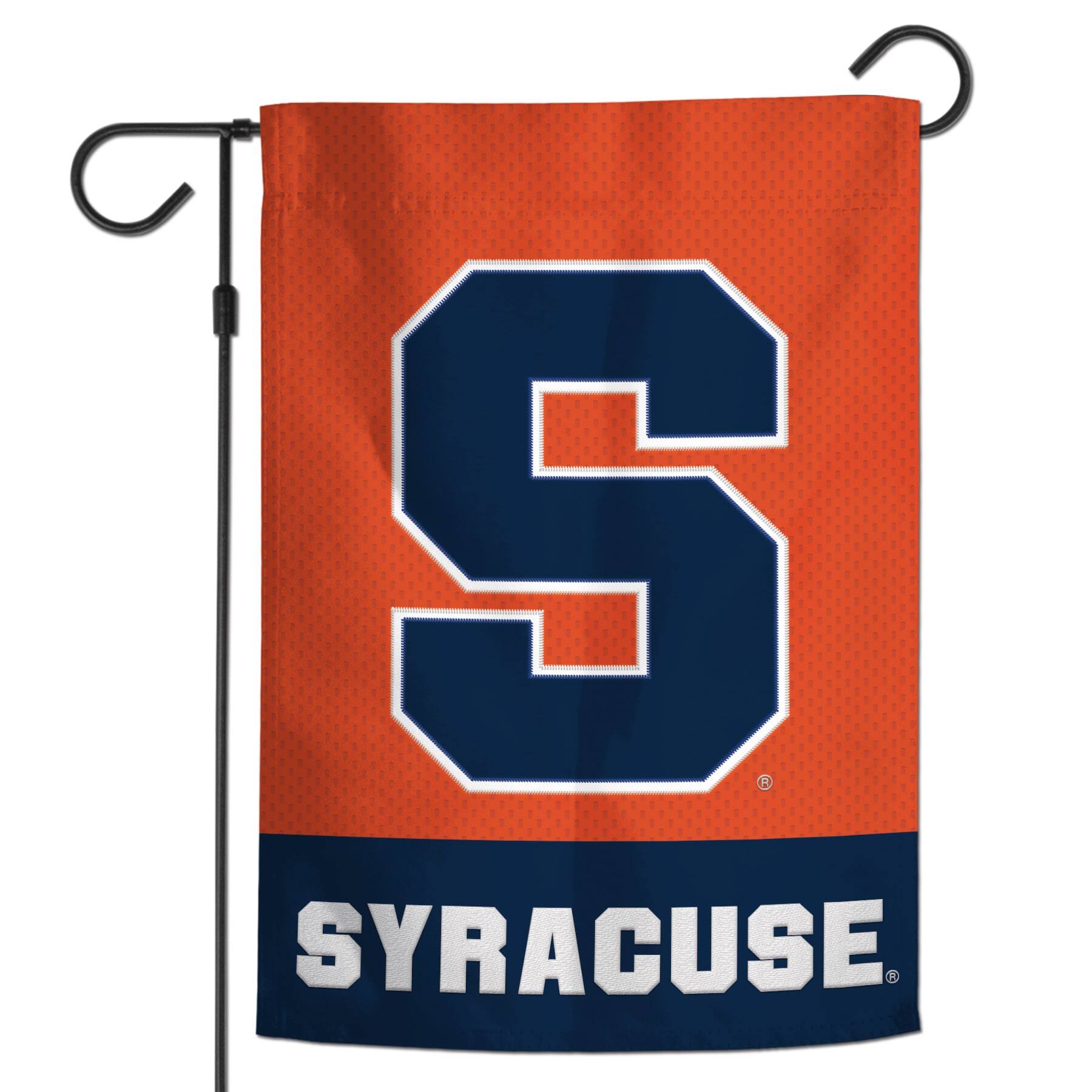 Front. WinCraft - Syracuse Orange 12" x 18" Applique Garden Flag - Multicolor.