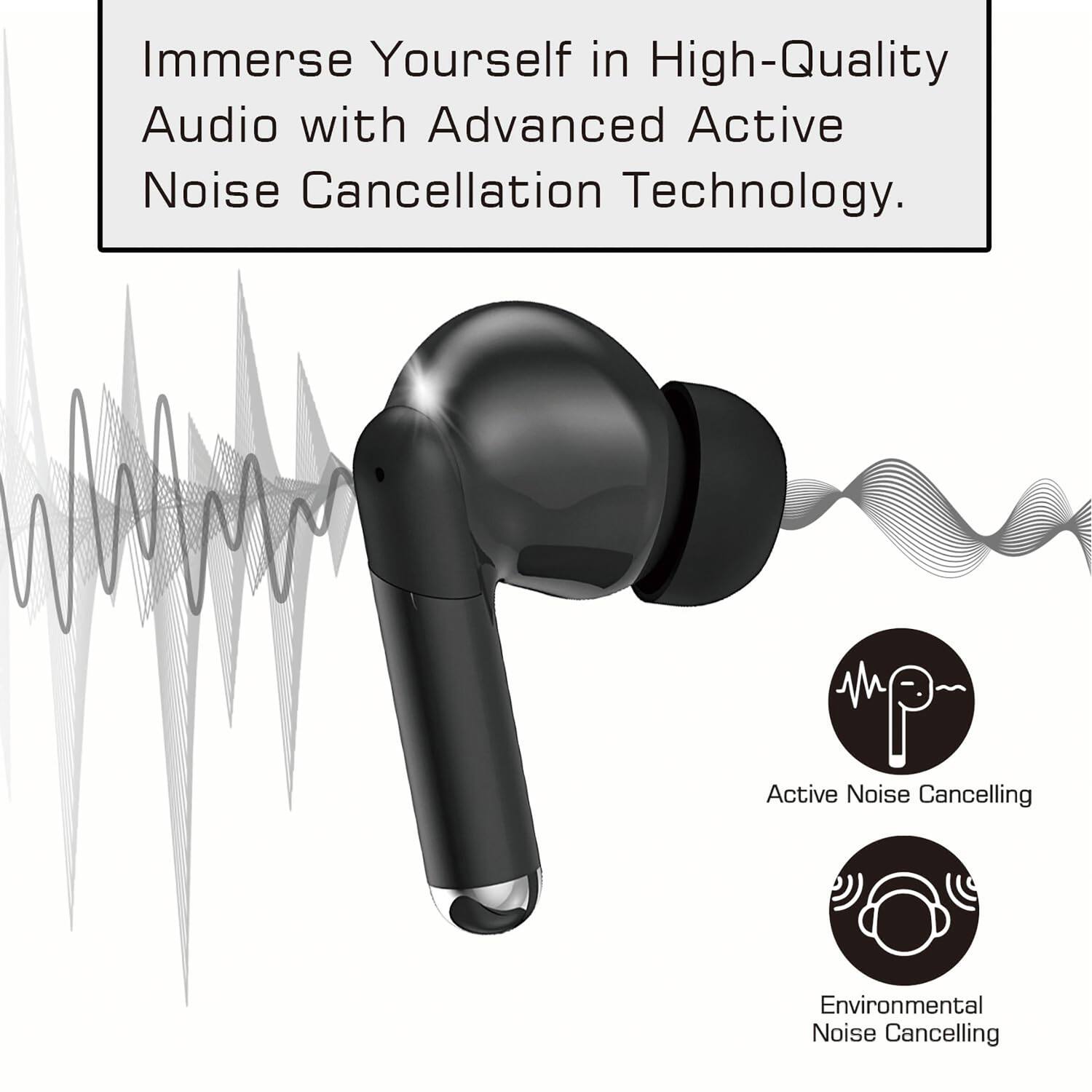 Immerse Yourself in High-Quality Audio with Advanced Active Noise Cancellation Technology.

Active Noise Cancelling  
Environmental Noise Cancelling