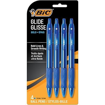 BiC GLIDE GLISSE BOLD ÉPAIS  
Bold Lines & Smooth Writing  
Traits épais et écriture ultra fluide  
4 BALL PENS / STYLOS-BILLE  
1.6 mm