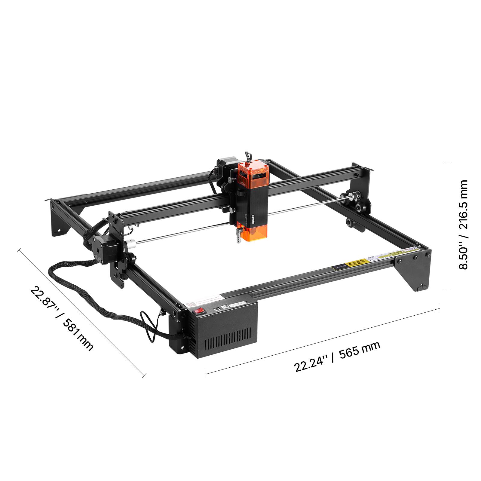 22.87" / 581 mm  
22.24" / 565 mm  
8.50" / 216.5 mm