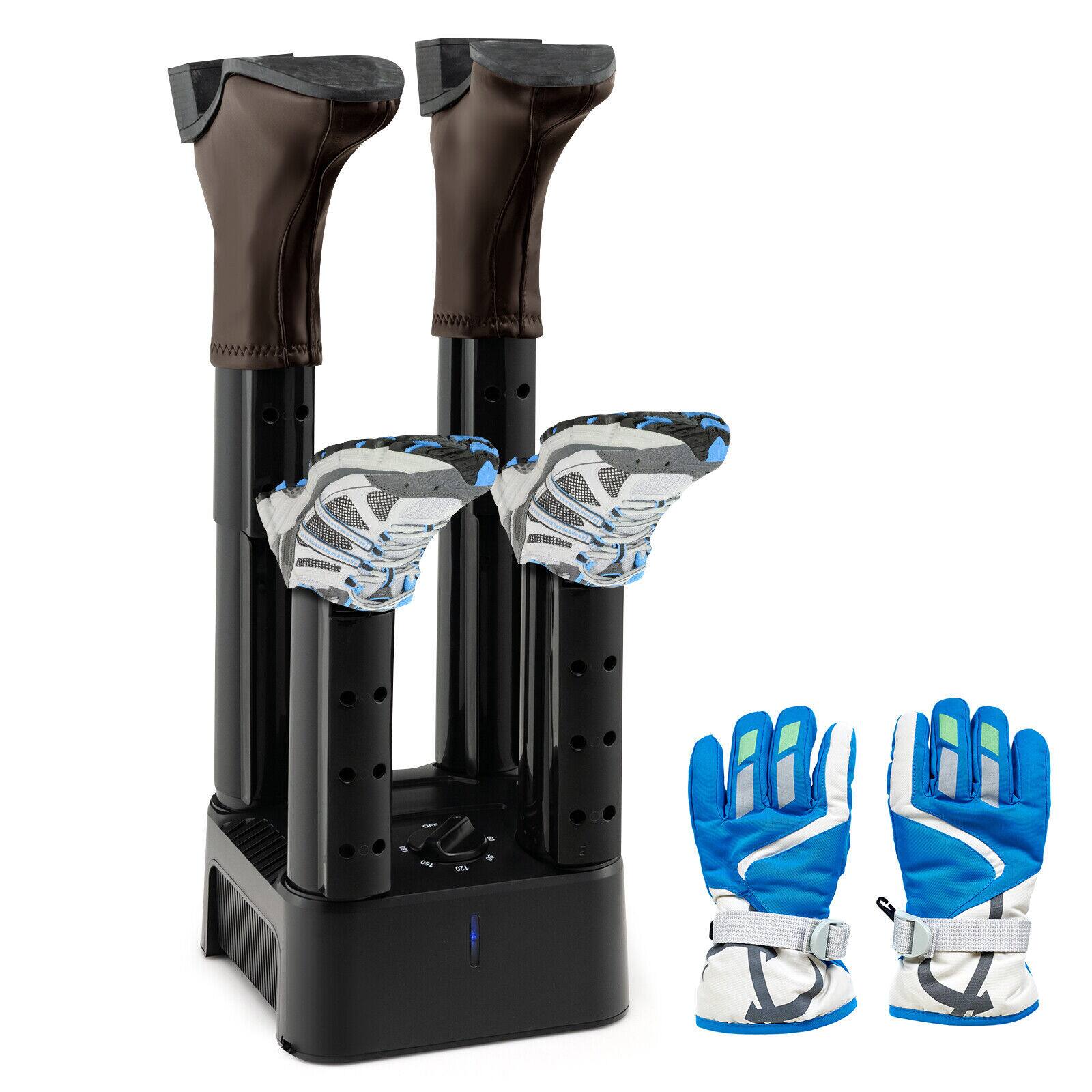 Alt View 6. SKONYON - Electric Shoe Dryer with Dual Heating Tubes Fast Deodorizing and 200W Quiet Operation - Black.