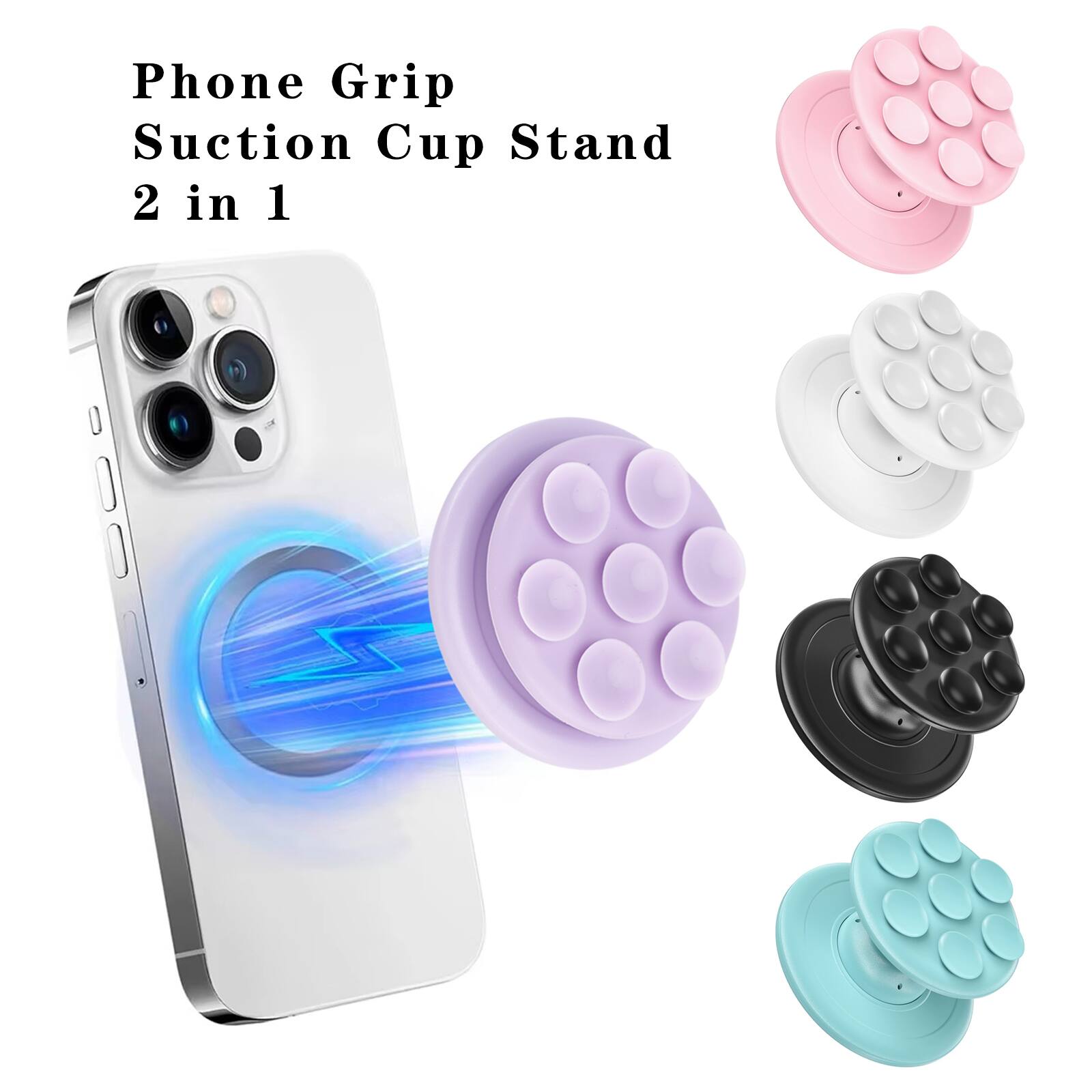Phone Grip Suction Cup Stand 2 in 1