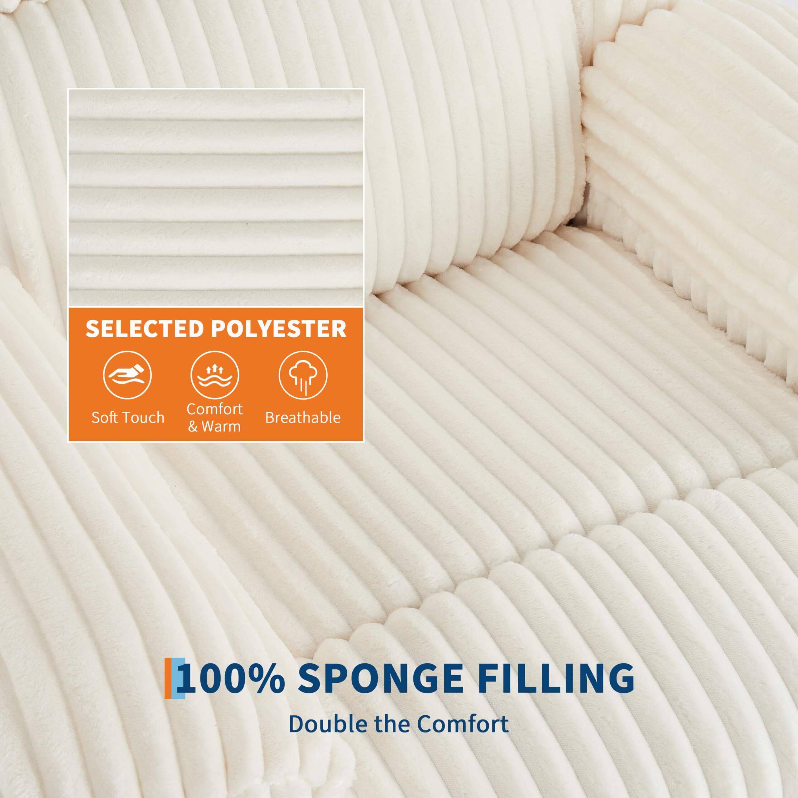 SELECTED POLYESTER  
Soft Touch  
Comfort & Warm  
Breathable  

100% SPONGE FILLING  
Double the Comfort