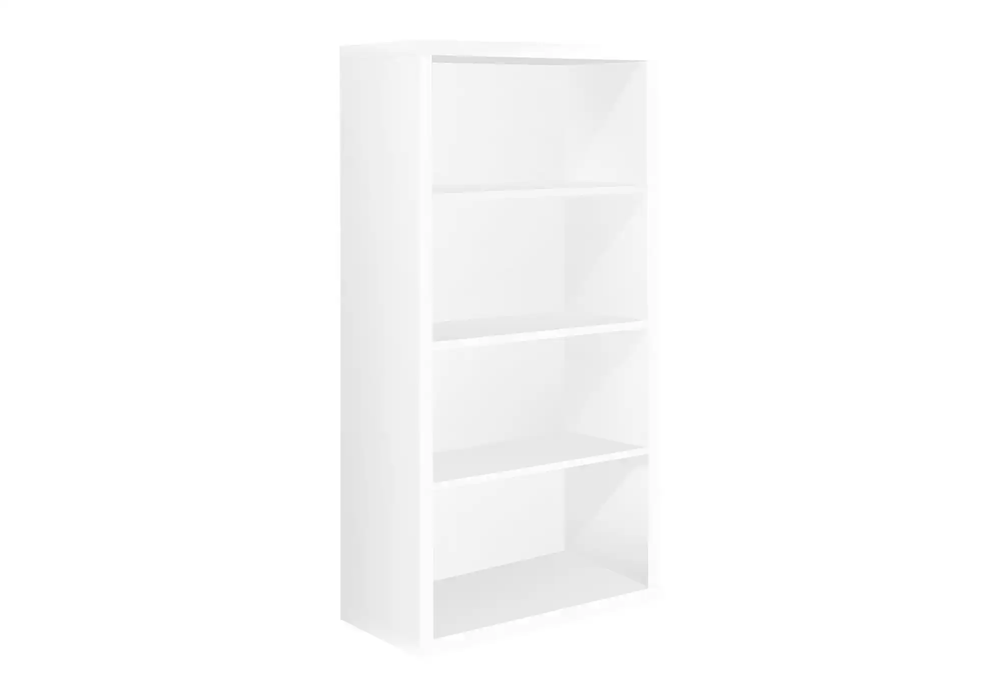 Front. TinyHomie - Bookshelf Bookcase Etagere 5 Tier 48in H White Laminate - White.