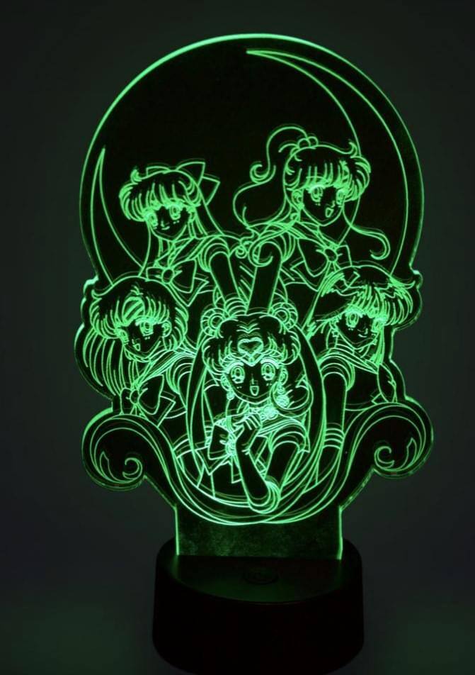 Alt View 2. Just Funky - Sailor Moon Acrylic Lamp LED Lamp - Black.